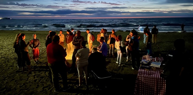 Evening beach reception